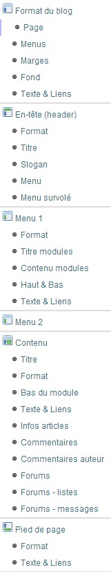 7 - Modification du thème
Dans Apparence / Modifier le thème, vous pouvez modifier intégralement l'apparence de votre blog